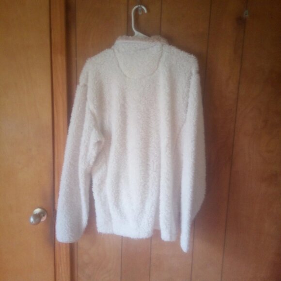 southern shirt womens white fleece half zip long sleeve top size M - Picture 6 of 6